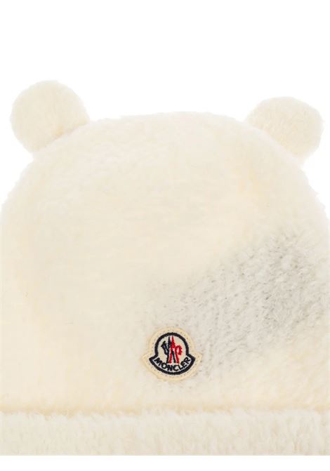 Berretto Bianco Con Orecchie Da Orso MONCLER ENFANT | 951-3B00005 M7291034